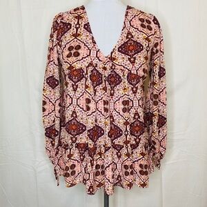 Altar’d State Bohemian Peplum Tunic Top